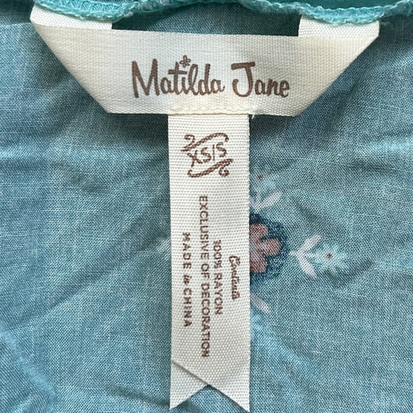 Matilda Jane Light Blue Pink Floral Boho Kimono Shawl XS/S - Picture 3 of 8